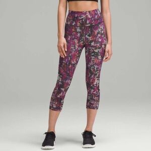lululemon athletica High-Rise Crop Pants - Pink and Purple - Size 8